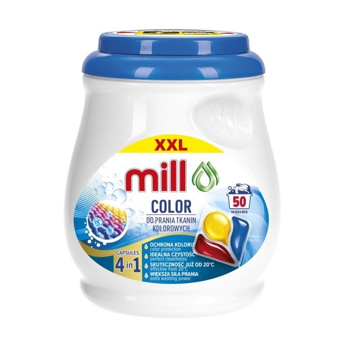 MILL capsule di bucato a colori 50 pz 3K.S