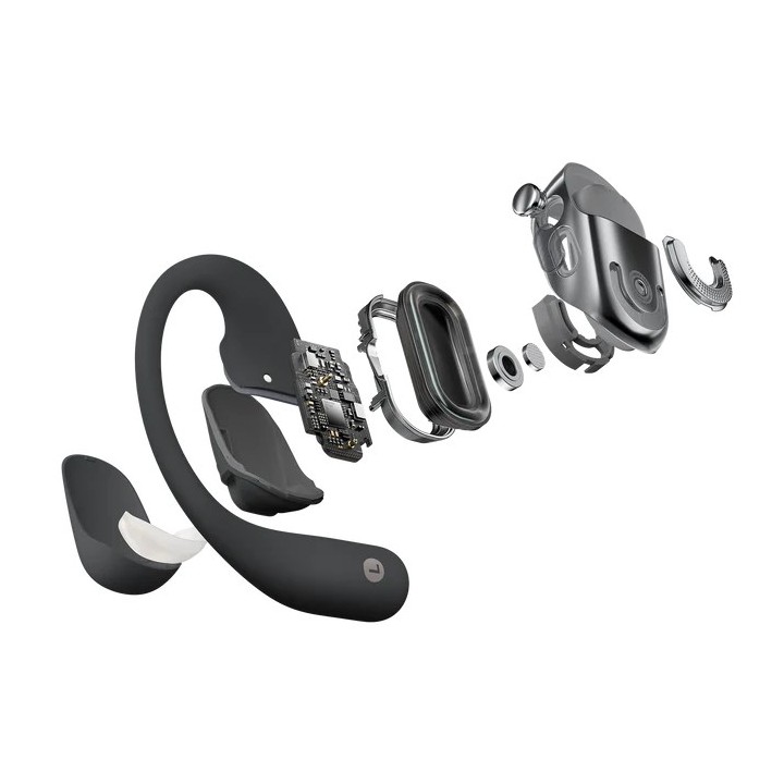 SHOKZ OpenFit 2+ cuffie wireless con gancio auricolare in-ear chiamate/musica Bluetooth nero
