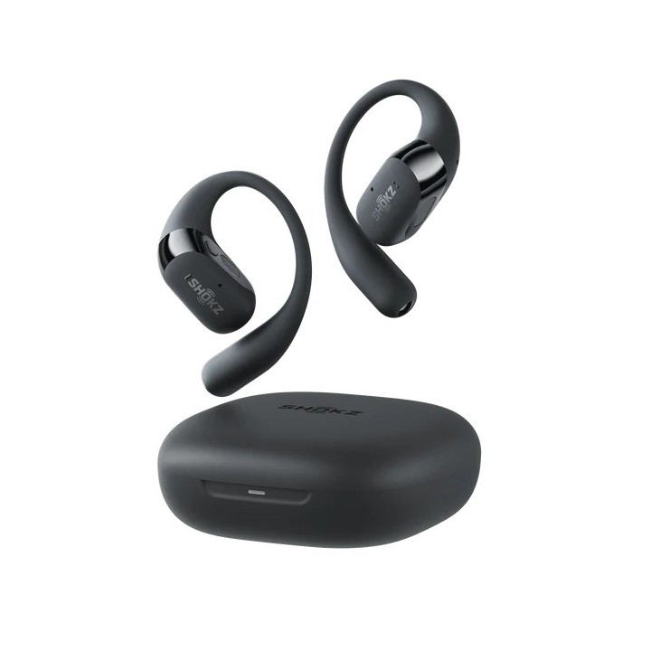 SHOKZ OpenFit 2+ cuffie wireless con gancio auricolare in-ear chiamate/musica Bluetooth nero