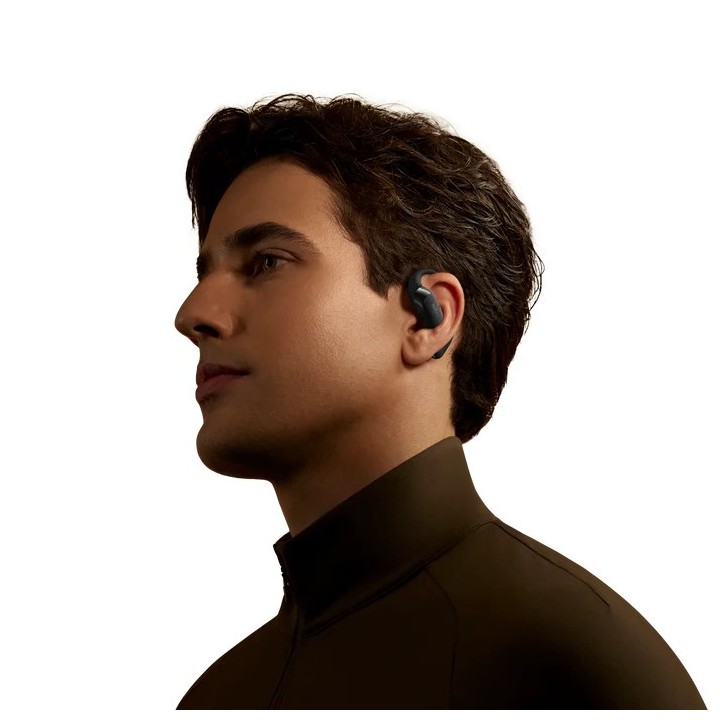SHOKZ OpenFit 2+ cuffie wireless con gancio auricolare in-ear chiamate/musica Bluetooth nero