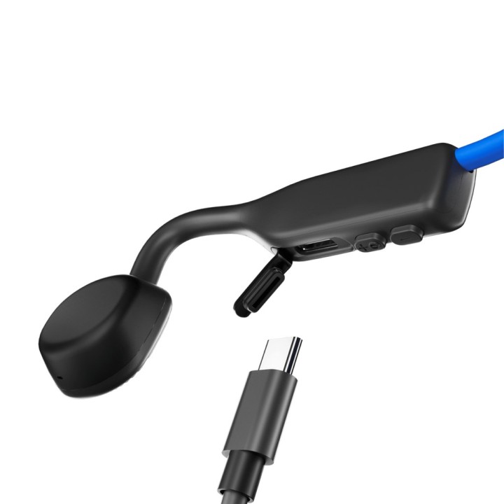 SHOKZ OpenMove cuffie wireless con aggancio per l'orecchio per chiamate/musica USB Type-C Bluetooth blu