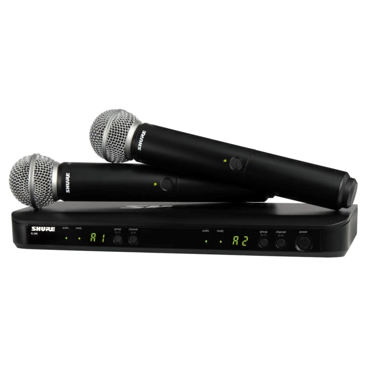 Shure BLX288E/SM58-H8E - Sistema wireless con ricevitore e due microfoni SM58