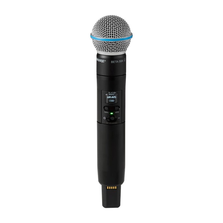 Shure SLXD24D+E/B58-G65 - sistema wireless digitale dual con due trasmettitori/microfoni portatili (470 - 606 MHz)