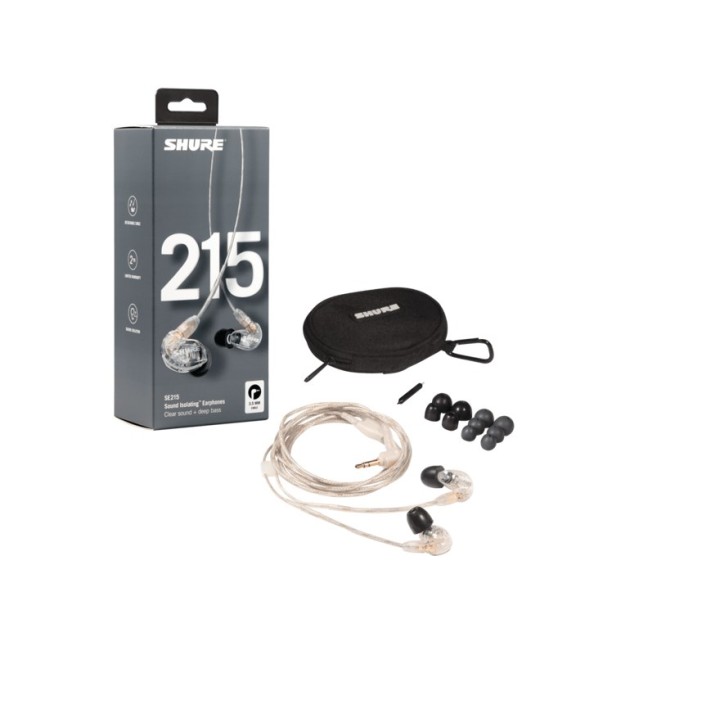 Shure SE215 Headset Pro Cablato In-ear Stage/Studio trasparente