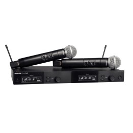 Shure SLXD24DE/SM58-G59 - sistema wireless digitale dual con due trasmettitori/microfoni portatili (470 - 514 MHz)