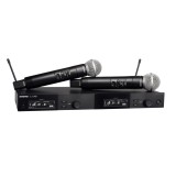 Shure SLXD24DE/SM58-G59 - sistema wireless digitale dual con due trasmettitori/microfoni portatili (470 - 514 MHz)