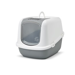 SAVIC Nestor Jumbo bianco-grigio – lettiera per gatti chiusa – 66.5x48.5x46.5 cm – 1 pezzo