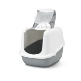 SAVIC Nestor Jumbo bianco-grigio – lettiera per gatti chiusa – 66.5x48.5x46.5 cm – 1 pezzo