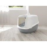 SAVIC Nestor Jumbo bianco-grigio – lettiera per gatti chiusa – 66.5x48.5x46.5 cm – 1 pezzo