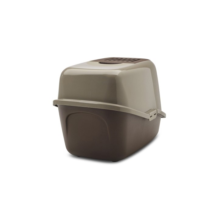 SAVIC Nestor grigio caldo-marrone cioccolato - lettiera per gatti chiusa - 56x39x38.5 cm - 1 pezzo