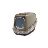 SAVIC Nestor grigio caldo-marrone cioccolato - lettiera per gatti chiusa - 56x39x38.5 cm - 1 pezzo
