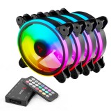 SAVIO FAN-01 Confezione 4 ventole 120mm ARGB con controller e telecomando