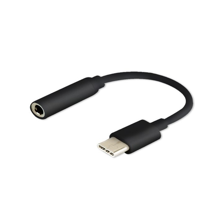 SAVIO USB Type 3.1 C (M) – Jack 3.5mm (F) Adattatore audio nero AK-35/B