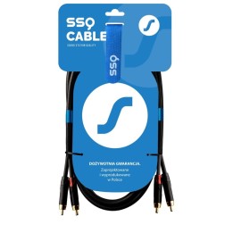 SSQ RCARCA3 - Cavo 2x RCA - 2x RCA - 3 m nero