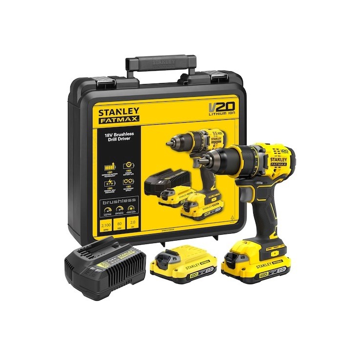 18V SFMCD720D2K STANLEY trapano/avvitatore