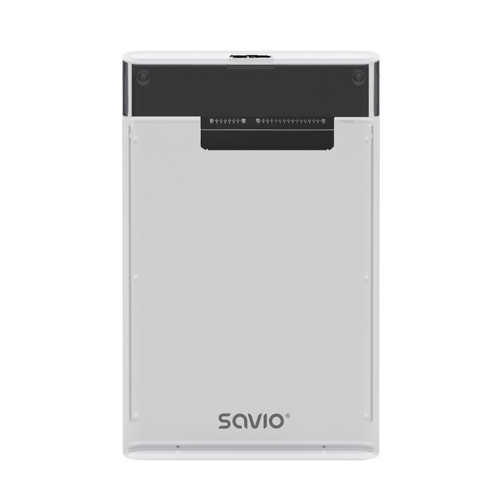 Savio 2.5 Enclosure esterno HDD/SSD USB 3.0 trasparente AK-66