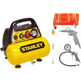 Compressore senza olio 6L+PNEUMATIC KIT STANLEY