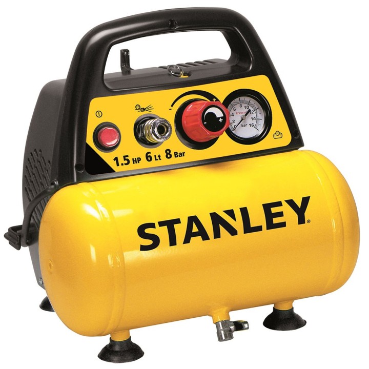 Compressore senza olio 6L+PNEUMATIC KIT STANLEY