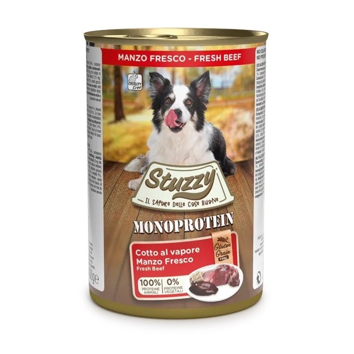 STUZZY Monoprotein Manzo - cibo umido per cani - 400 g