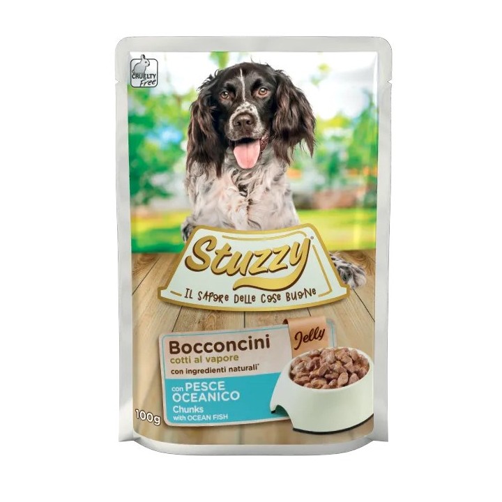 STUZZY Pesce di mare in gelatina - cibo umido per cani - 100g