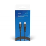 Savio CL-160 USB cavo 2 m USB 2.0 USB C - USB C nero