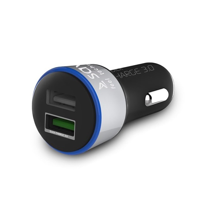 Savio Caricabatterie auto Quick Charge Savio SA-06/B 3.0A 2xUSB