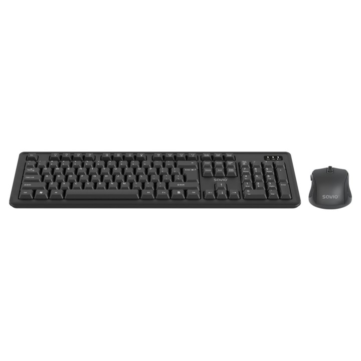Savio KB-03 Tastiera e mouse inclusi per casa/ufficio USB QWERTY US inglese nero