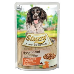 STUZZY Bocconi con tacchino e carote - cibo umido per cani - 100 g