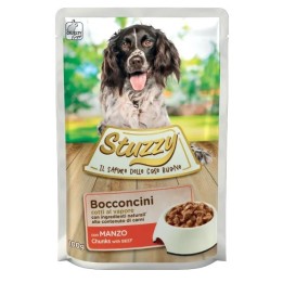 STUZZY Bocconi con manzo - cibo umido per cani - 100 g