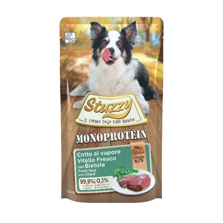 STUZZY Monoprotein Vitello con barbabietola - cibo umido per cani - 150g
