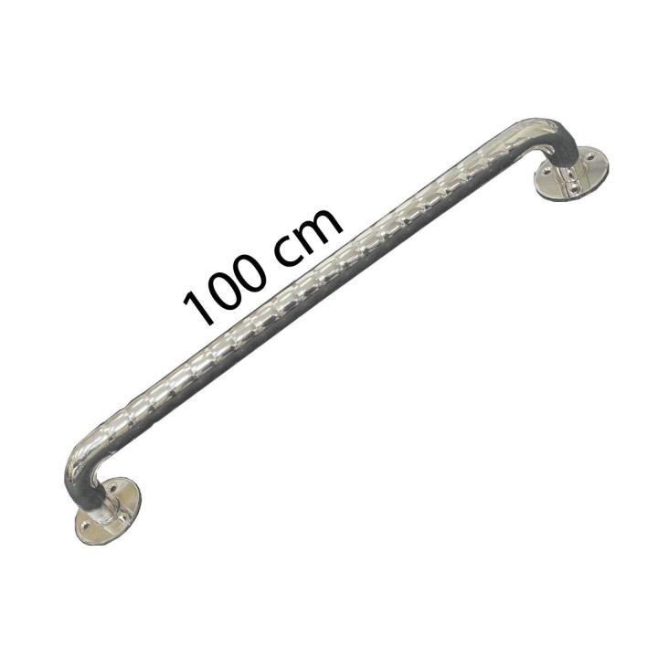 Corrimano da bagno in acciaio inox ondulato 100 cm