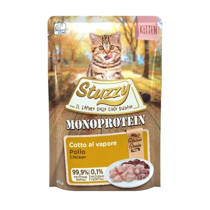 STUZZY Monoprotein Kitten Pollo - cibo umido per gattini - 85g