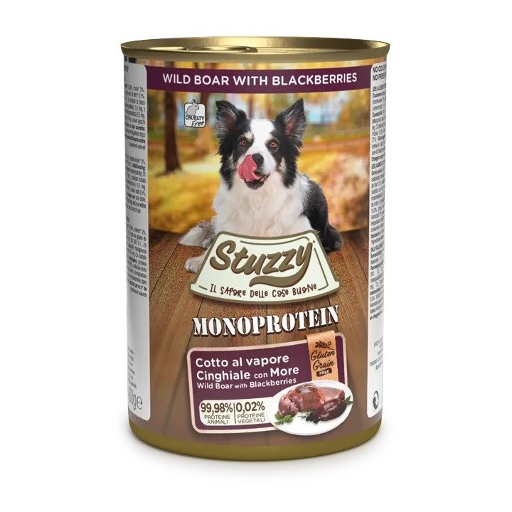 STUZZY Monoprotein Cinghiale - cibo umido per cani - 400 g