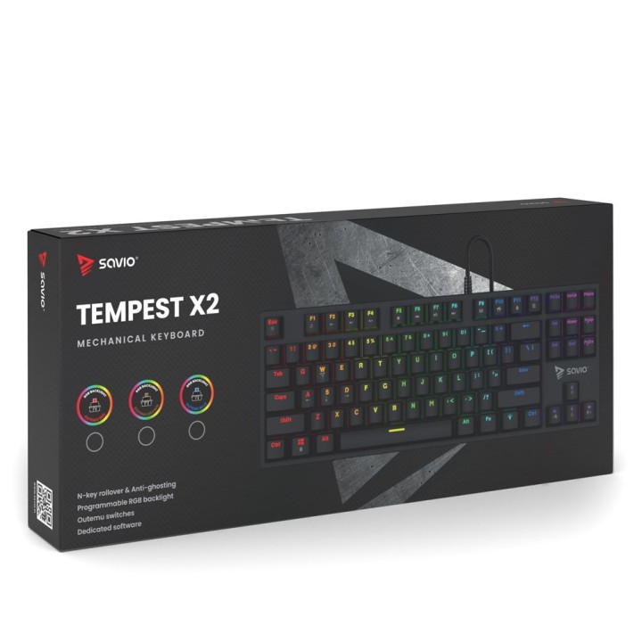 Tastiera meccanica Savio Tempest x2 RGB Outemu BLUE