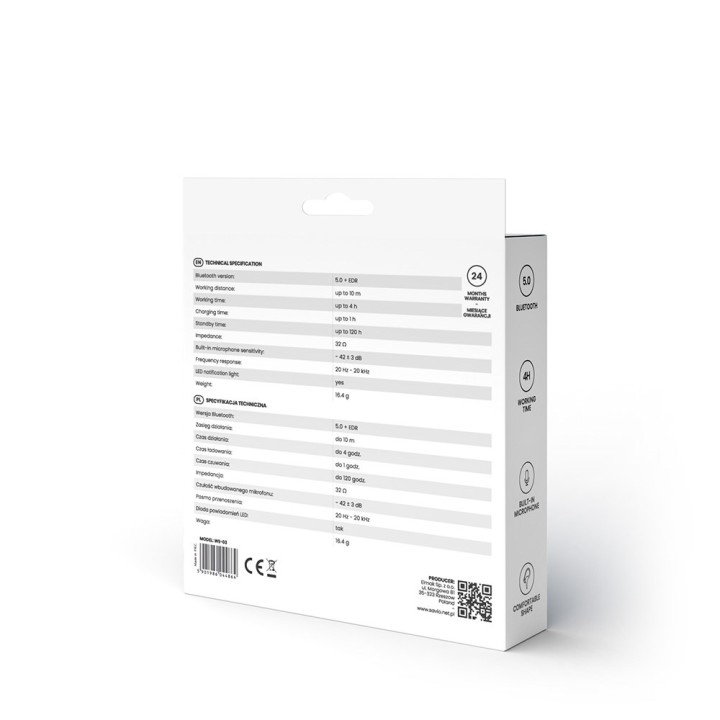 Savio WE-03 Auricolari Bluetooth wireless