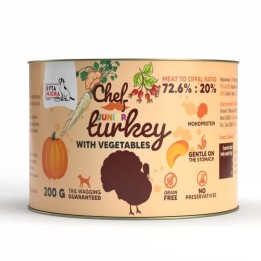 SYTA MICHA Chef Junior Tacchino con verdure Mono - cibo umido per cani - 200g