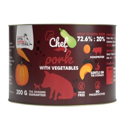 SYTA MICHA Chef Maiale con verdure Mono - cibo umido per cani - 200g