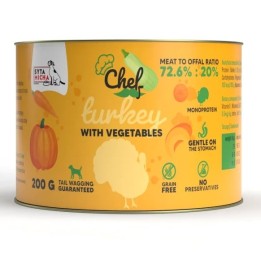 SYTA MICHA Chef Tacchino con verdure Mono - cibo umido per cani - 200g