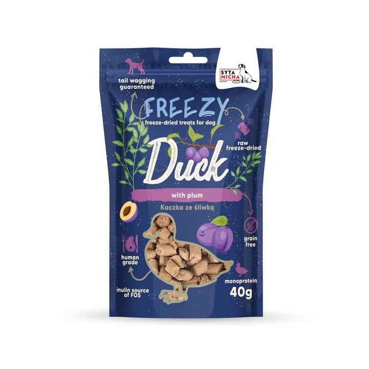 SYTA MICHA Freezy Anatra con prugna - snack per cani - 40g