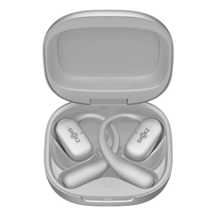 SHOKZ OpenFit 2+ cuffie wireless con gancio auricolare in-ear chiamate/musica Bluetooth grigio