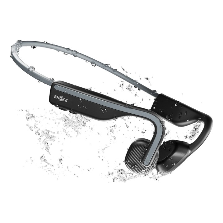 SHOKZ OpenMove cuffie wireless con fascia al collo per sport Bluetooth grigie