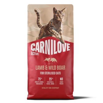 CARNILOVE Active Cat Agnello e Cinghiale Sterilizzato - cibo secco per gatti - 2kg