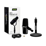 Shure MV7+-K-BNDL - microfono da lectern/vocale con connettore XLR/USB-C nero + supporto da tavolo GATOR