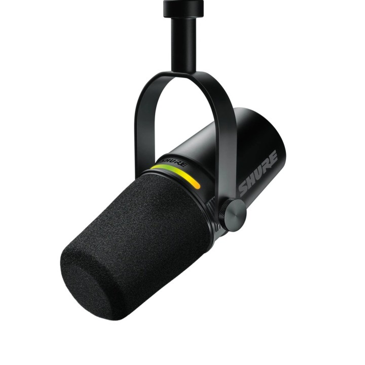 Shure MV7+-K-BNDL - microfono da lectern/vocale con connettore XLR/USB-C nero + supporto da tavolo GATOR