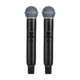 Shure SLXD24DE/B58-G59 - sistema wireless digitale dual con due trasmettitori/microfoni portatili (470 - 514 MHz)