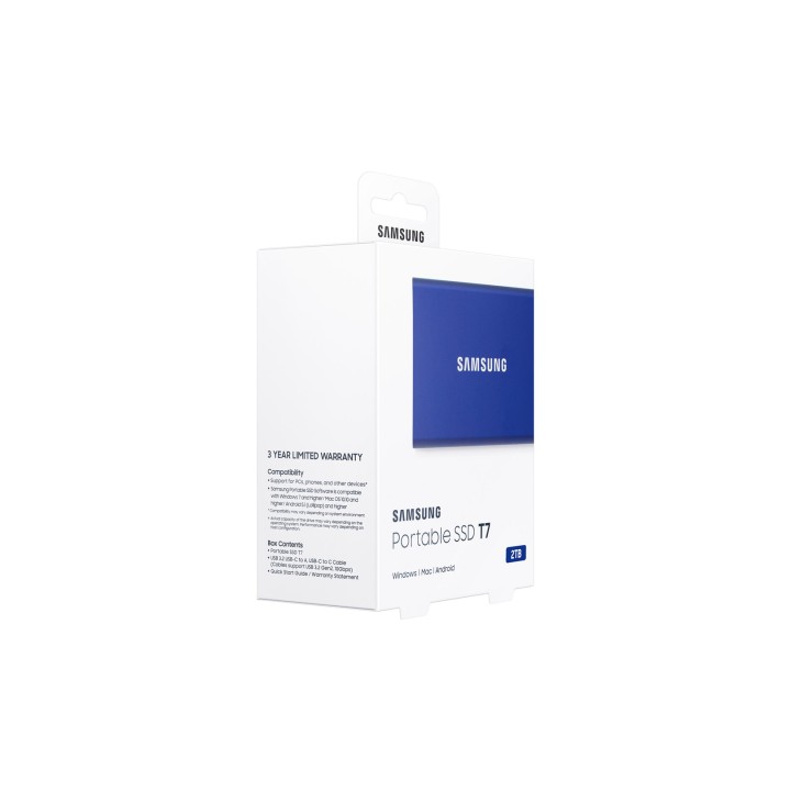 Samsung SSD portatile T7 2 TB USB Type-C 3.2 Gen 2 (3.1 Gen 2) blu