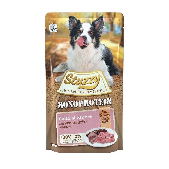 STUZZY Monoprotein Prosciutto - cibo umido per cani - 150 g