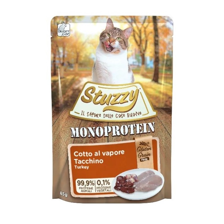 STUZZY Monoprotein Tacchino - cibo umido per gatti - 85 g