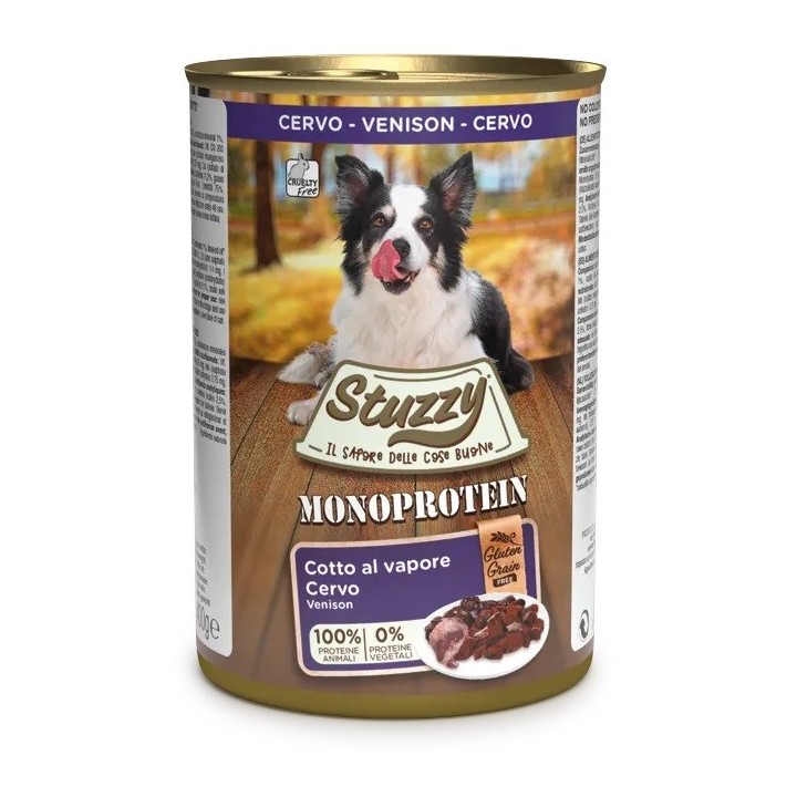 STUZZY Monoprotein Cervo - cibo umido per cani - 400 g