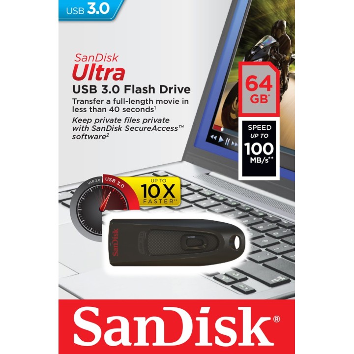 SanDisk Ultra USB chiavetta flash 64 GB USB Type-A 3.2 Gen 1 (3.1 Gen 1) nero